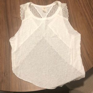 Free People open lace back tank top